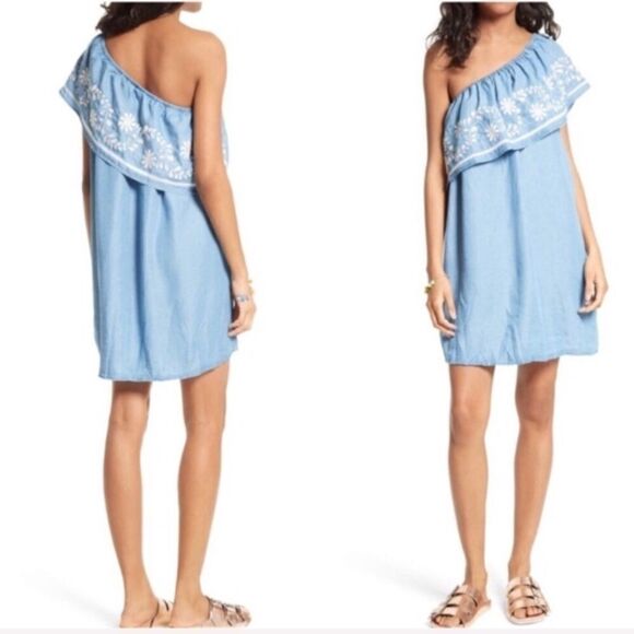 Rebecca Minkoff Rita embroidered chambray dress - Picture 2 of 6